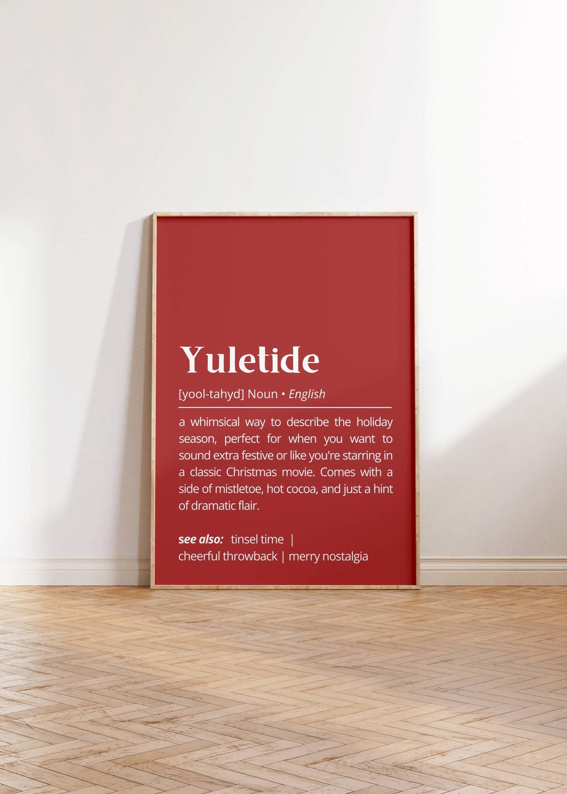 Yuletide Definition Whimsical Holiday Season Dictionary Style Poster - Image 2