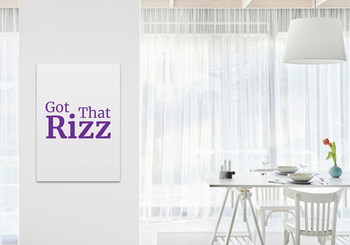 Got That Rizz Purple Bold Typography Minimalist Trendy Slang Poster - Image 3