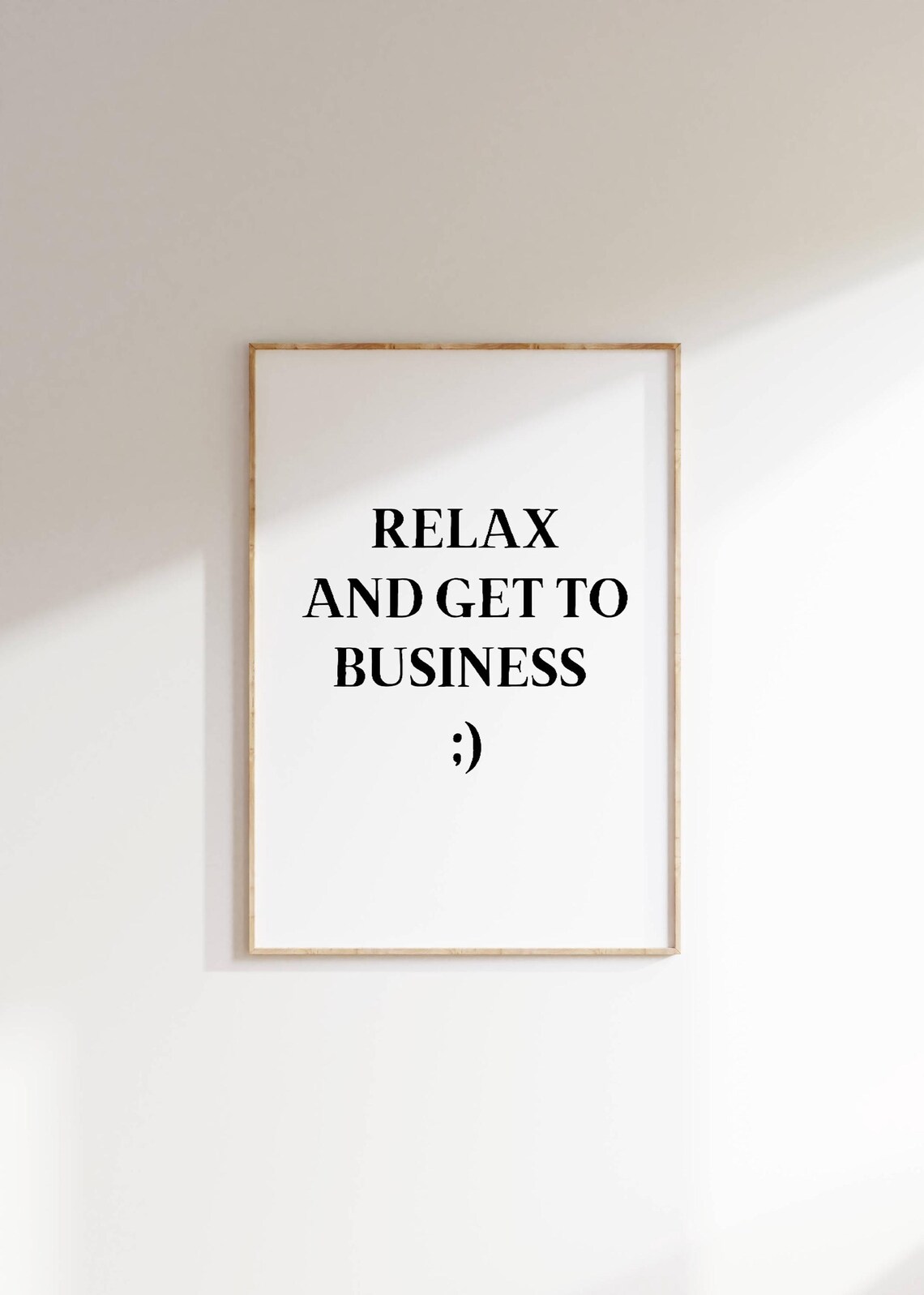 Relax And Get To Business Funny Bathroom Humor Powder Room Poster - Image 3