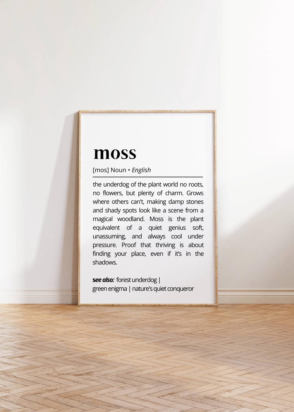 Moss Dictionary Definition Poster for Plant Lovers Decor Gift - Image 2