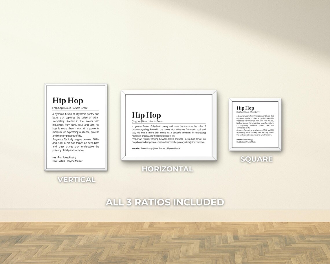 Hip Hop Music Definition Typography Art Print - Image 3