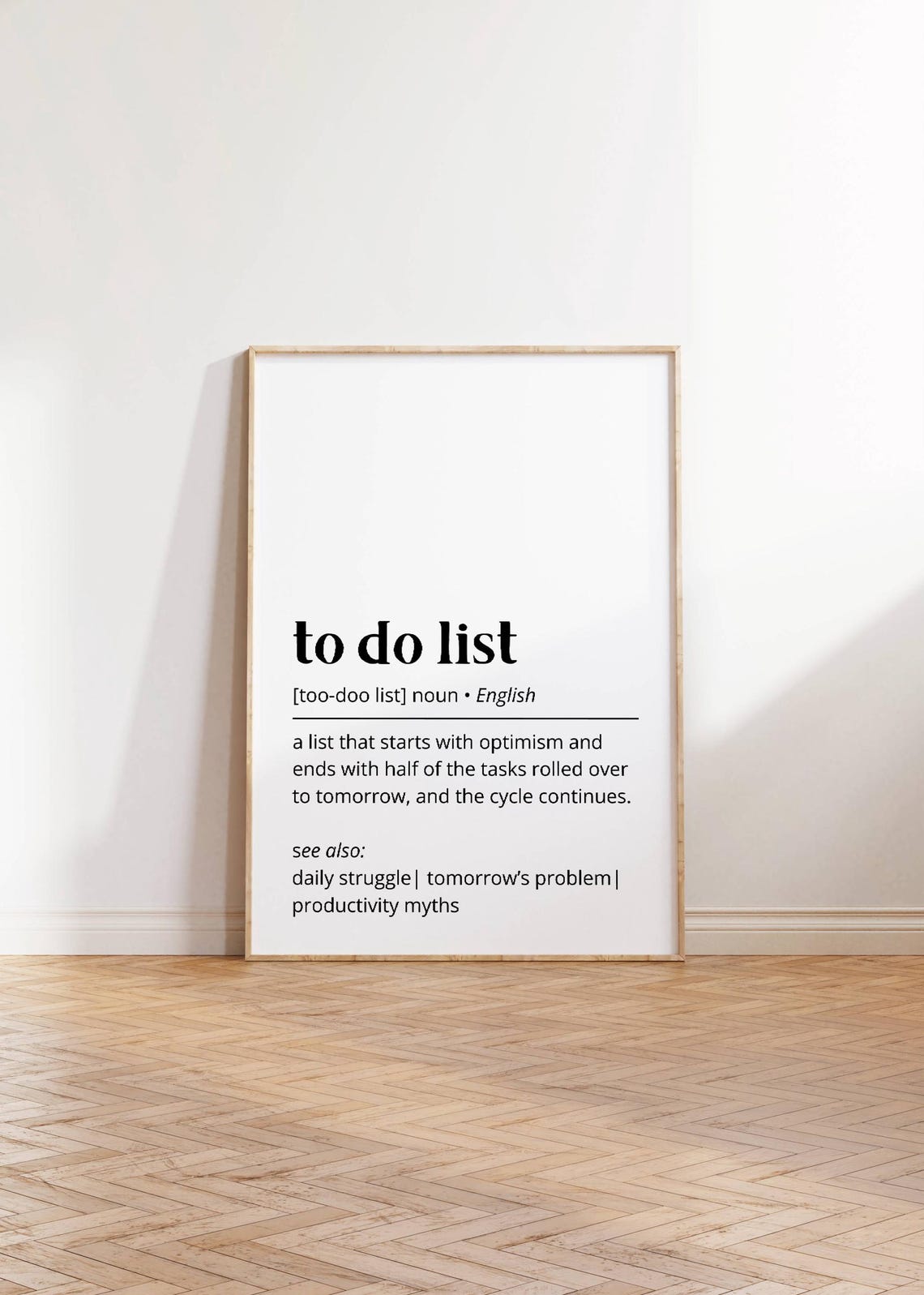 To Do List Definition Funny Productivity Phrase Dictionary Poster - Image 3