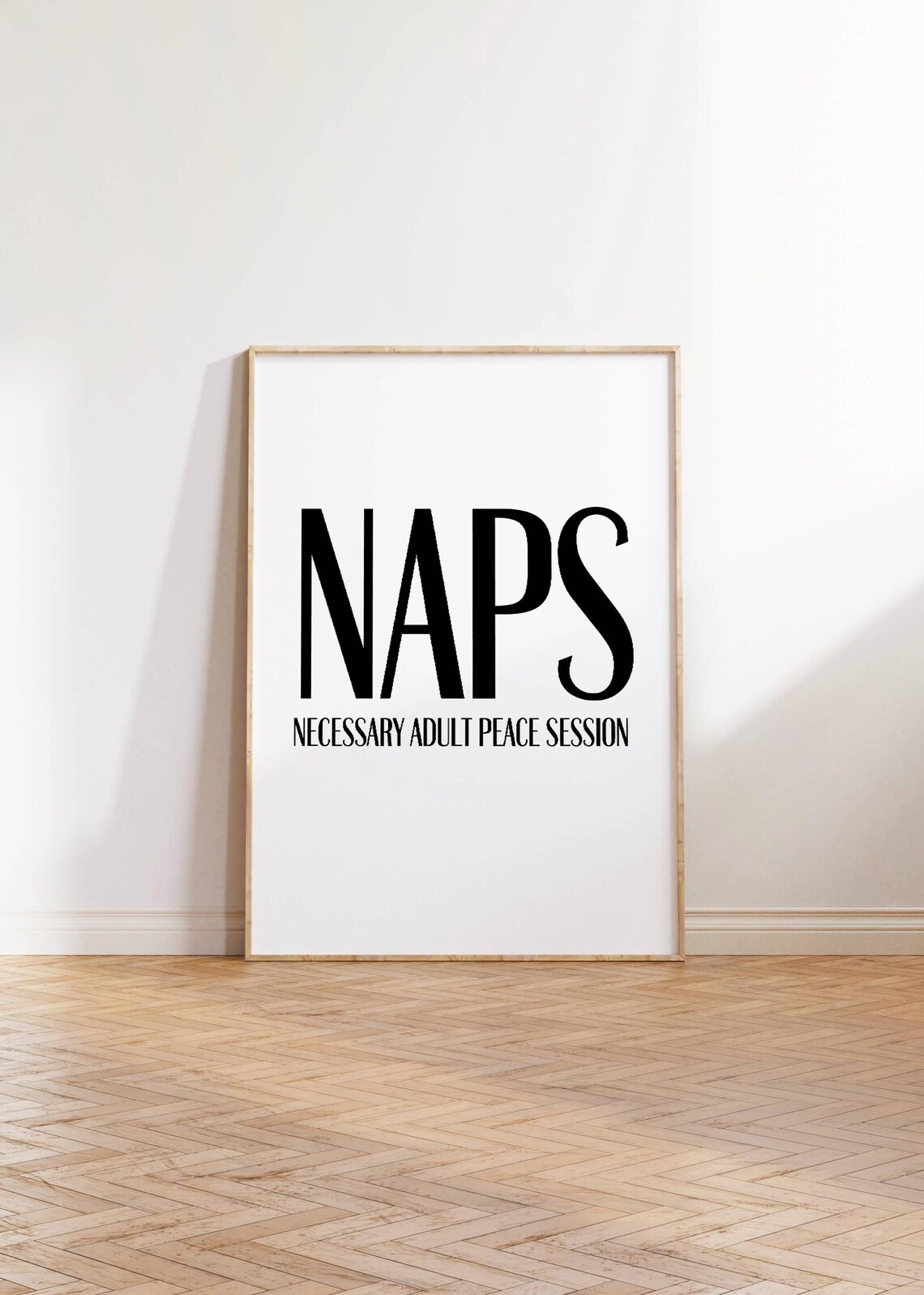 Naps Necessary Adult Peace Session Funny Minimalist Quote Poster - Image 3