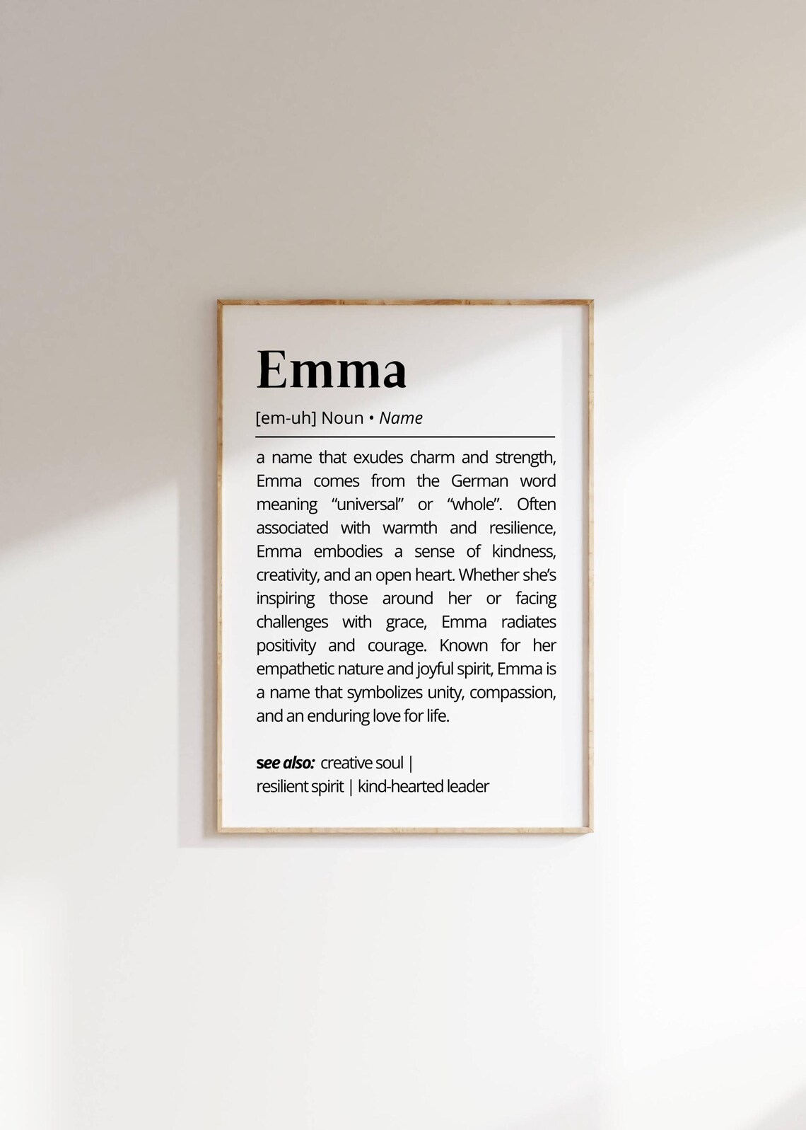 Emma Name Definition Art Print, Modern Minimalist - Image 2