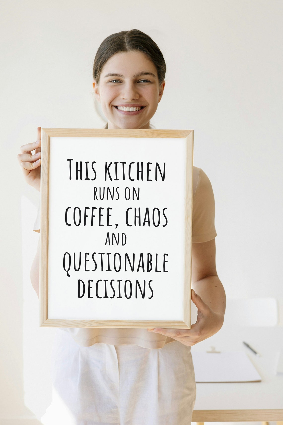 This Kitchen Runs on Coffee Chaos and Questionable Decisions Poster - Image 2