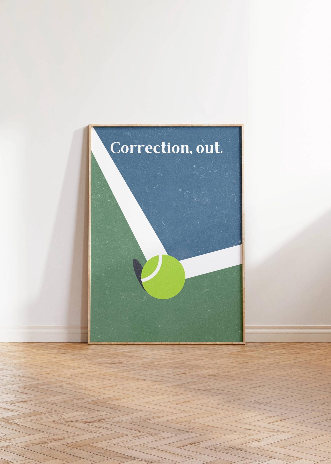 Correction Out Tennis Quote Tennis Wall Art Poster Sports Art For Tennis Lovers Modern Tennis Decor Tennis Motivation Print Tennis Gift - Image 3