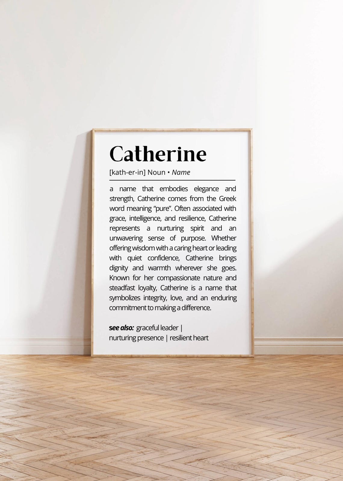 Catherine Name Definition Wall Art Personalized Elegant Print Name Meaning Decor Minimalist Gift For Her Typography As Name Art Poster - Image 2