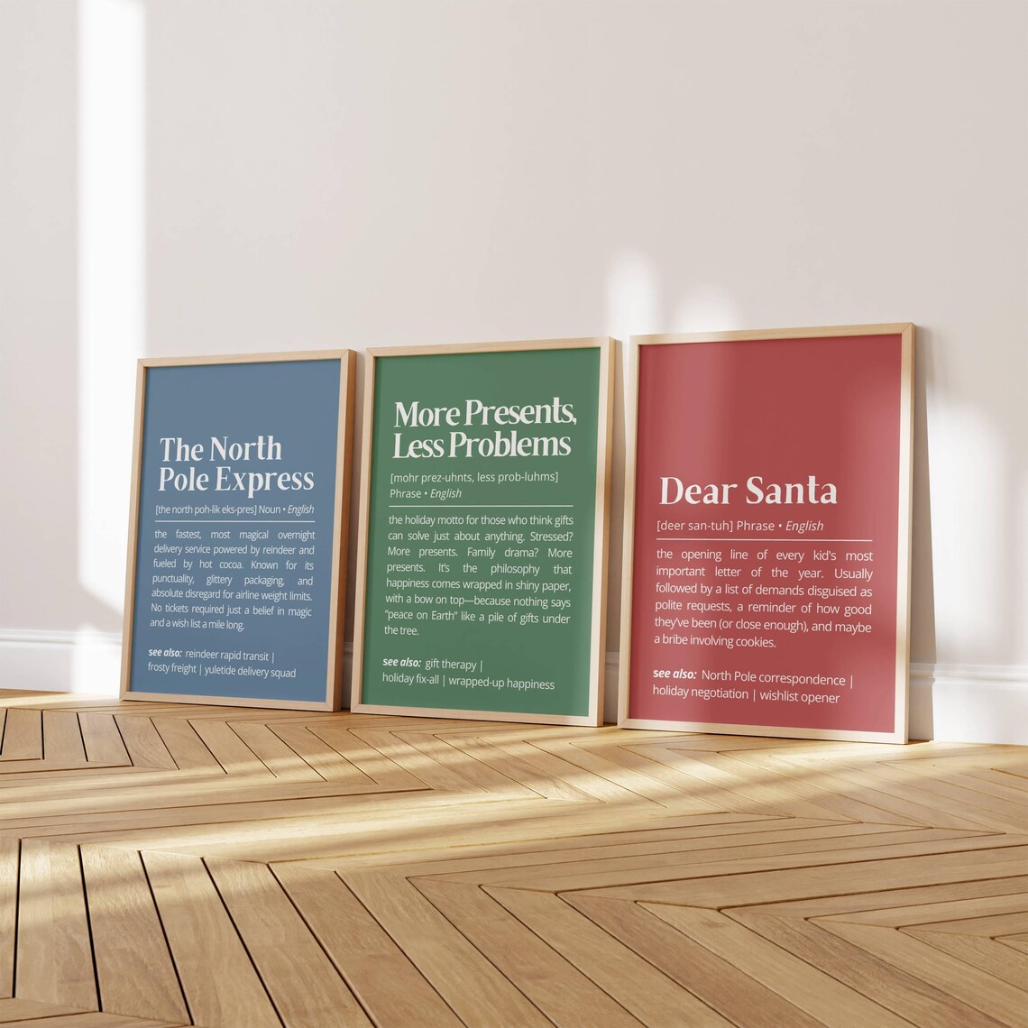 Christmas Definition Holiday Art Print Set for Festive Gallery Walls - Image 3