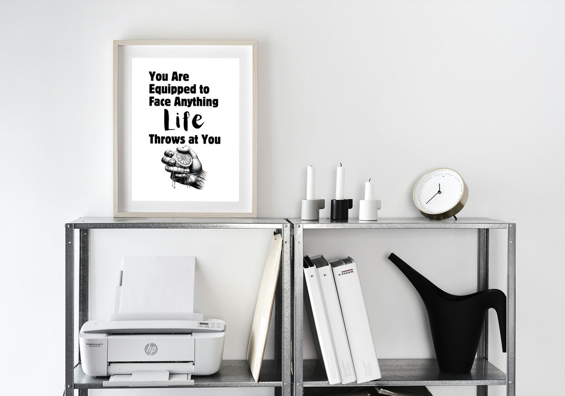 You Are Equipped to Face Anything Life Throws at You Lemon Poster - Image 3