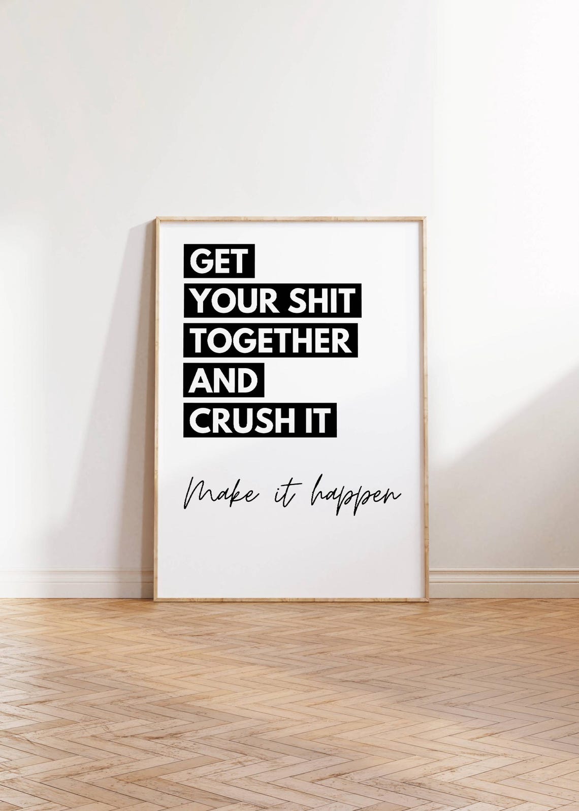 Get Your Shit Together Crush It Bold Motivational Quote Poster - Image 3
