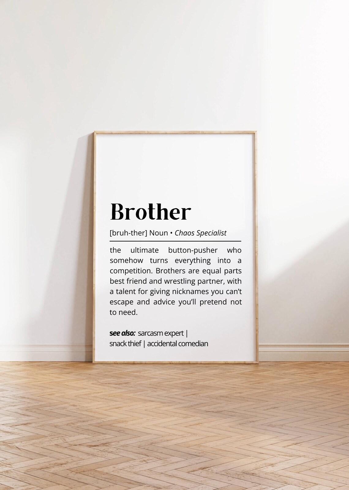 Brother Definition Personalized Minimalist Art Print - Image 2