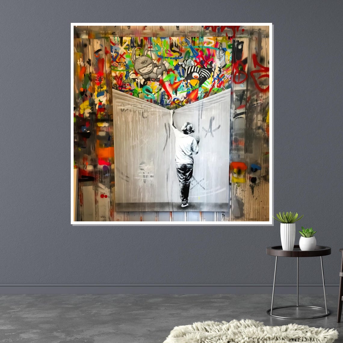 Stencil Boy Unveils Colorful Graffiti Monsters Street Art Poster - Image 3