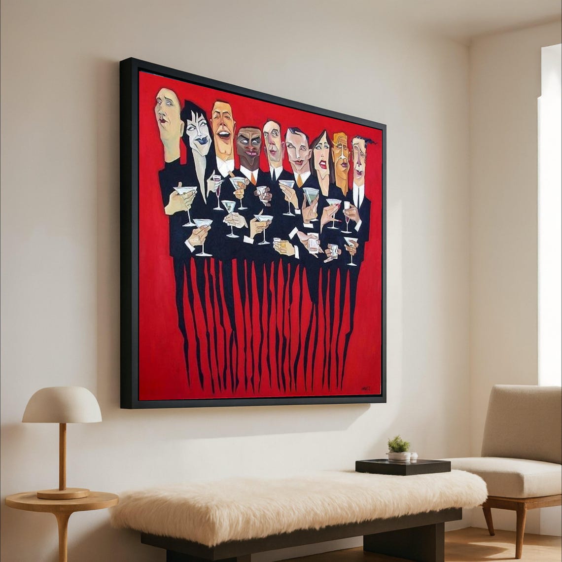 Modern Abstract Party Scene Art Print