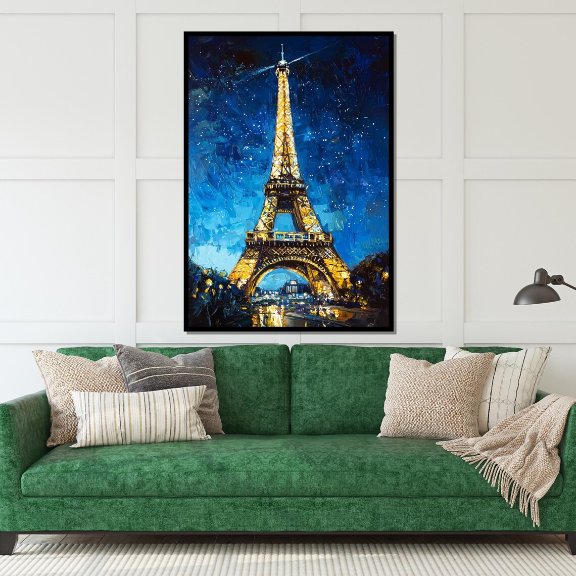 Eiffel Tower Night Paris Art Print, Cityscape - Image 5