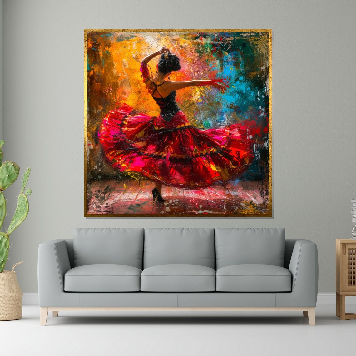 Flamenco Dancer Art Poster, Spanish Dance Design