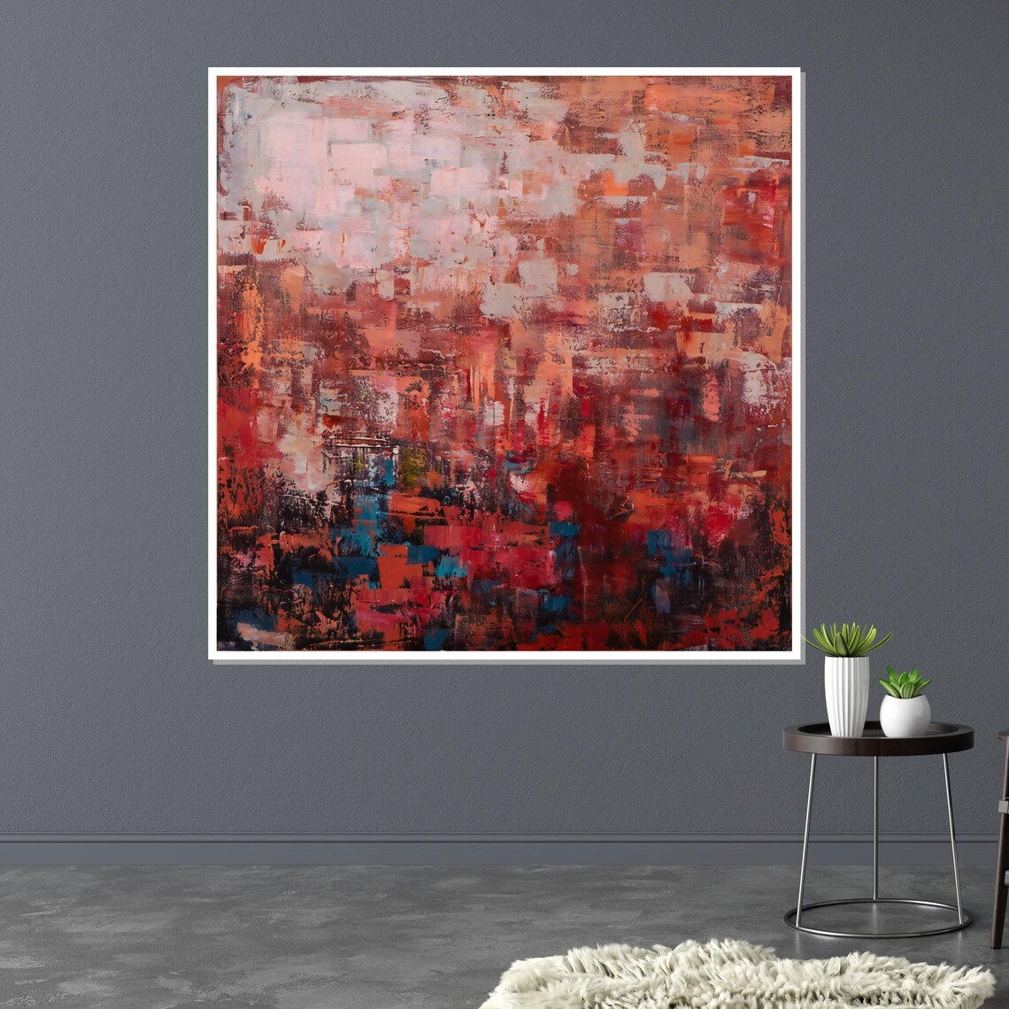 Abstract Blush Textured Wall Art, Modern Art Print - Image 3