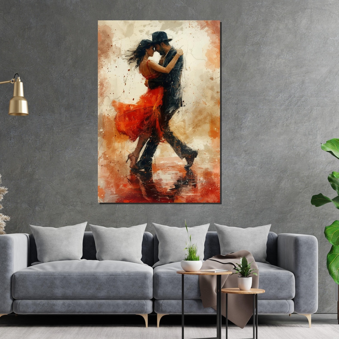Tango Passion Dance Romantic Couple Art Print - Image 2