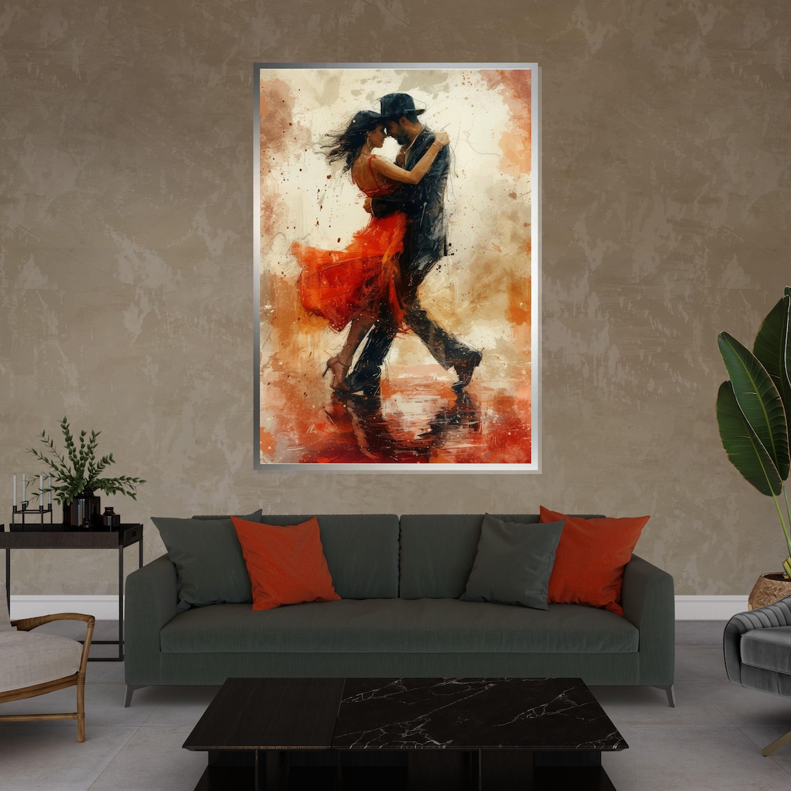 Tango Passion Dance Romantic Couple Art Print - Image 4