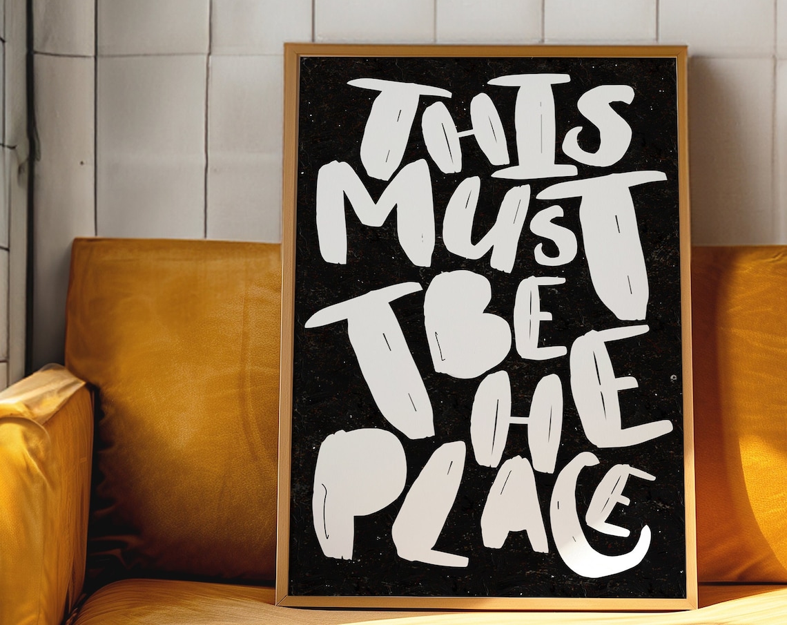 This Must Be The Place 70s Psychedelic Poster