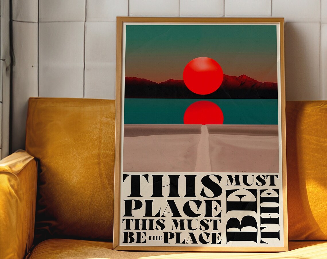 This Must Be The Place Retro 70s Art Print