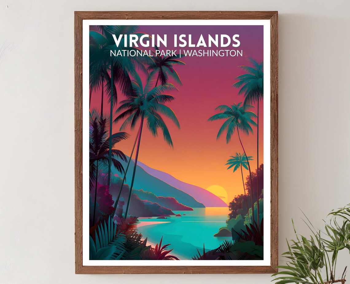 Virgin Islands National Park Vibrant Travel Poster