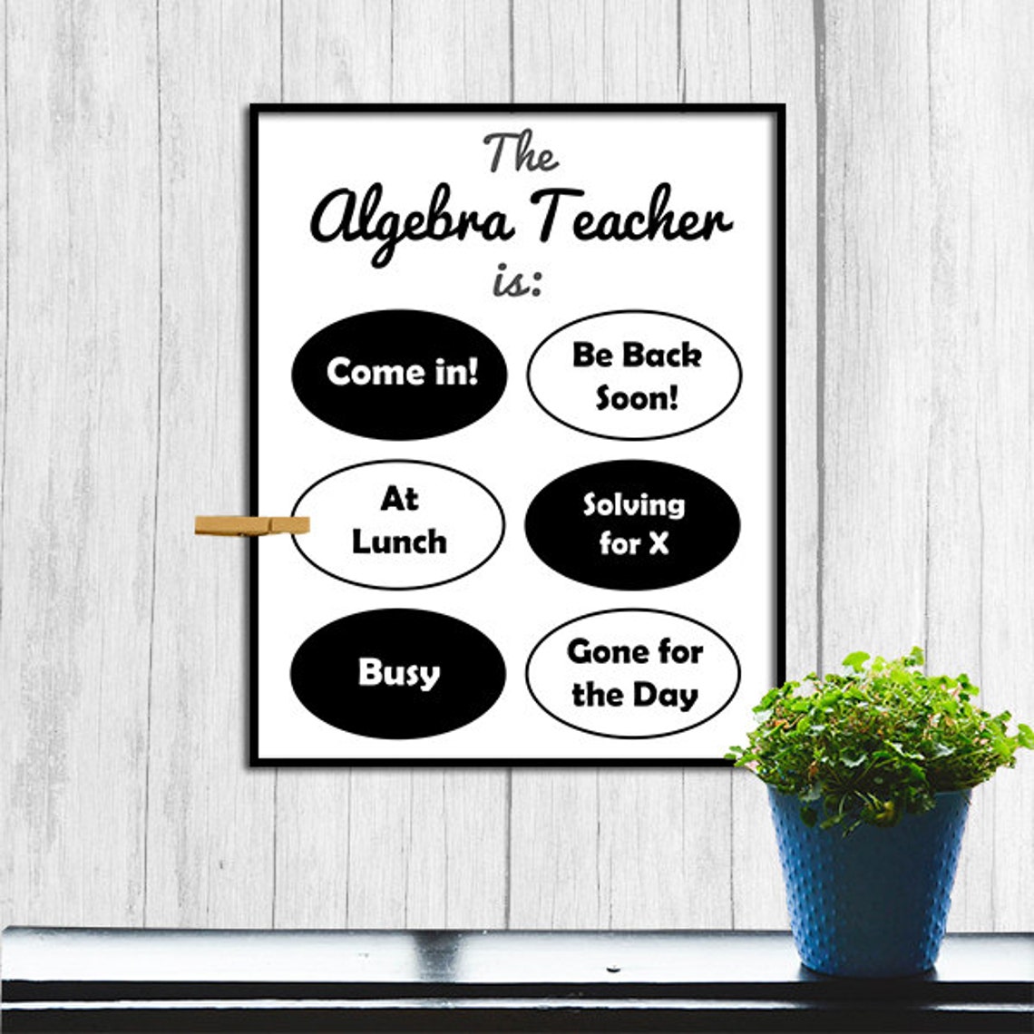 Gift For Math Teacher Algebra High School Door Sign Funny