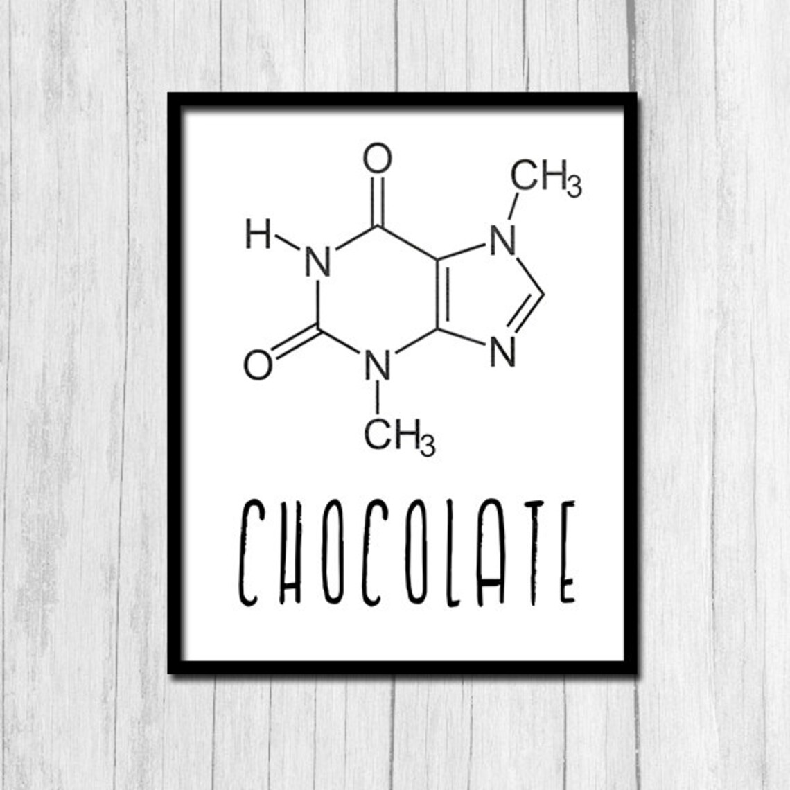 Chocolate Molecule Structure Theobromine Chemistry Poster Print