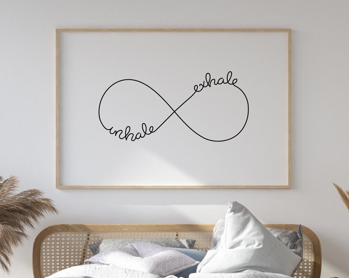 Inhale Exhale Mindfulness Wall Art Print