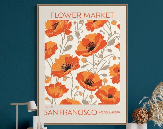 Matisse Flower Market Poster, Botanical Wall Art