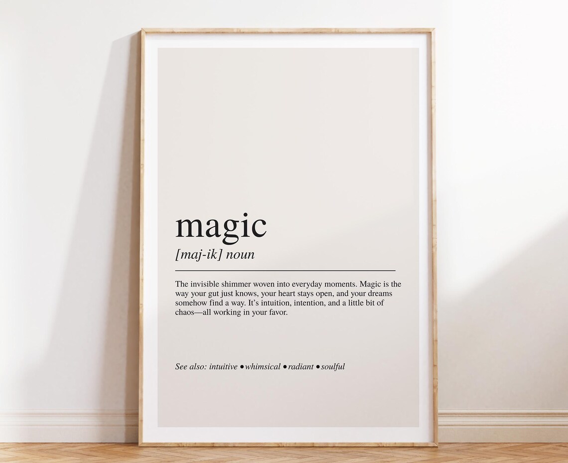 Magic Definition Art Print, Enchanting Wall Decor