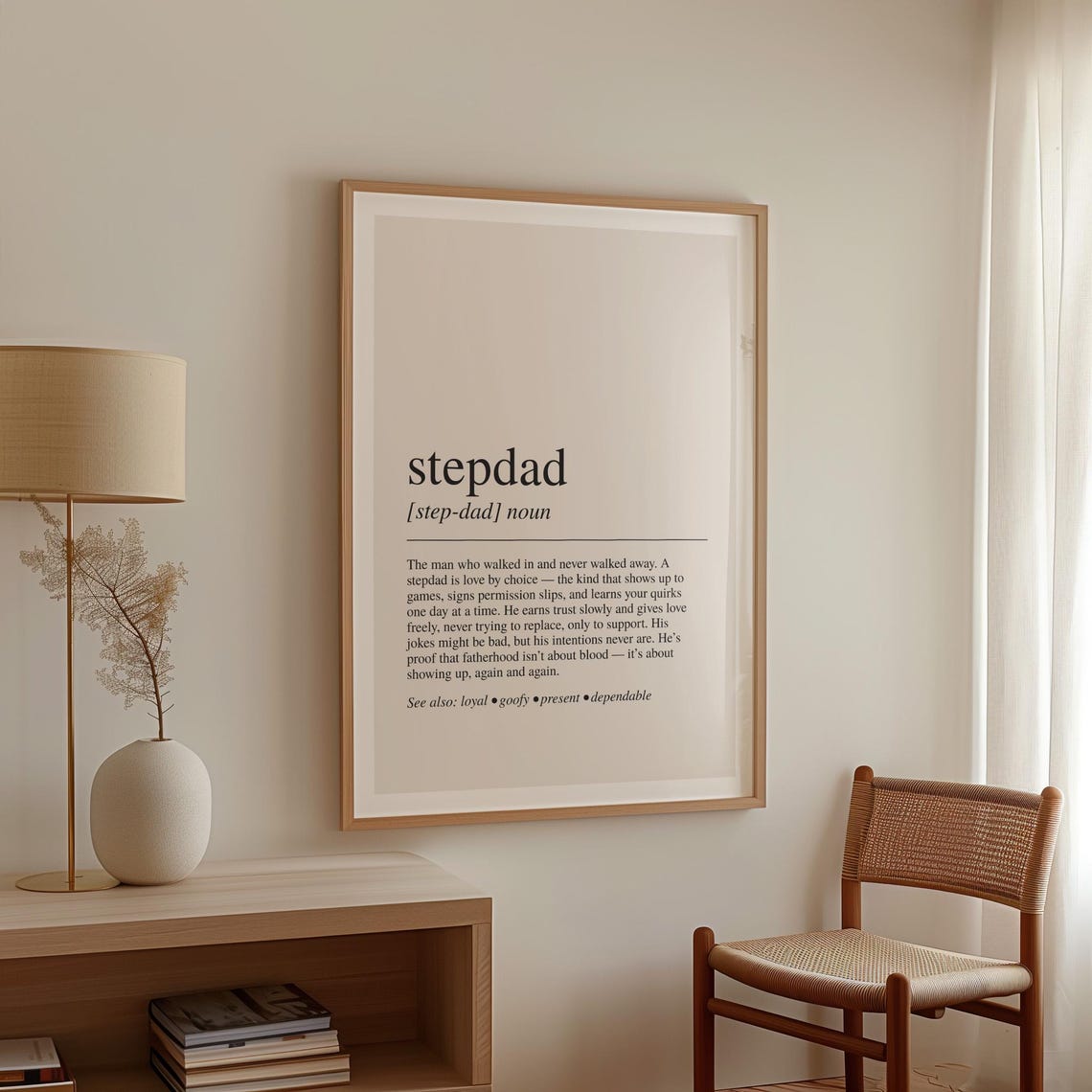 Stepdad Dictionary Definition Word Art Father Figure Gift Poster