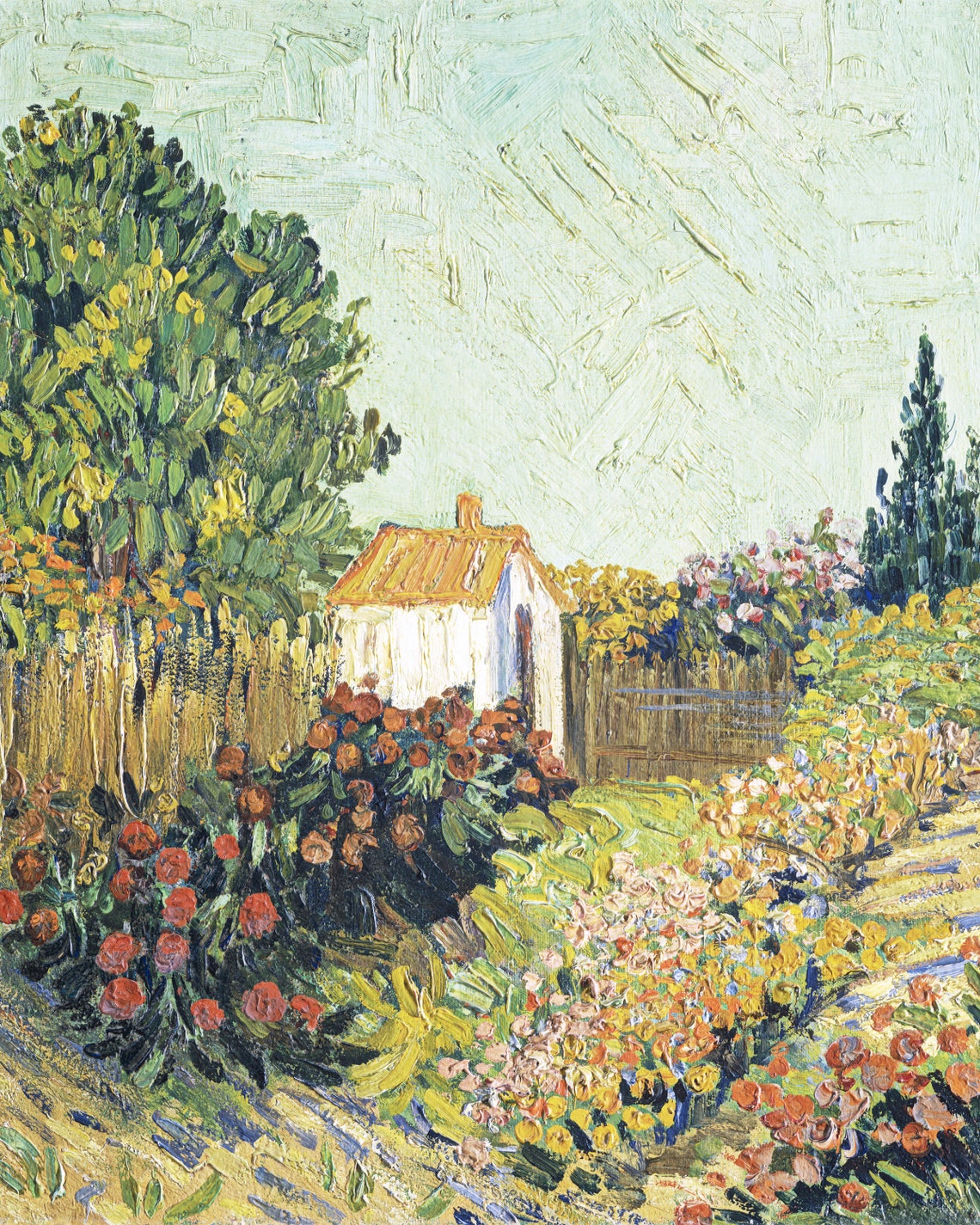 Garden Painting Spring Landscape Wall Art Van Gogh Print Vintage Landscape Painting Pastel Living Room Art Landscape Art - Image 2