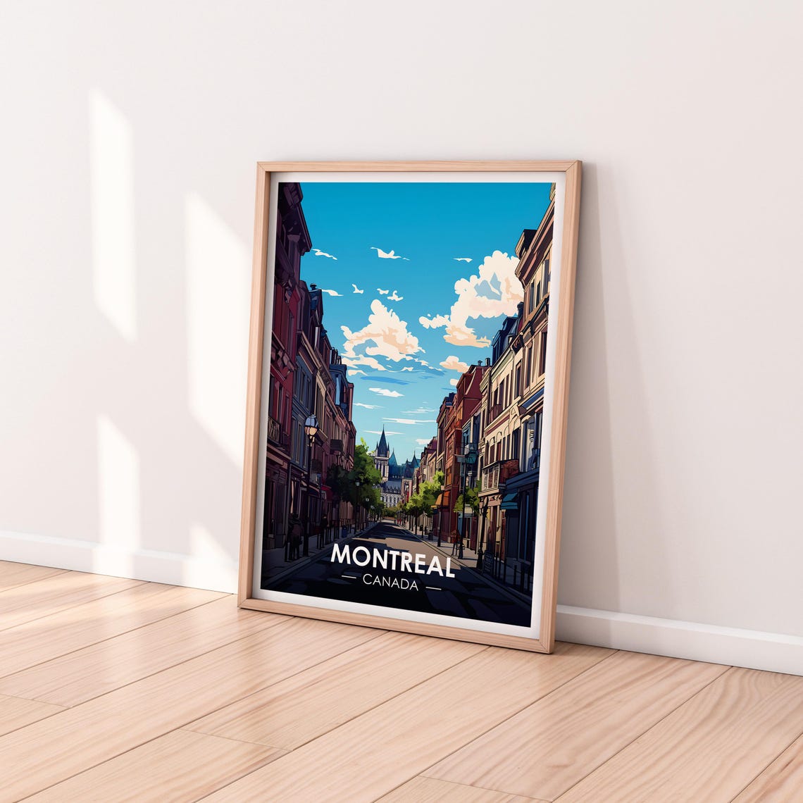 Montreal Canada Old Town Street Notre Dame Basilica Historic Poster - Image 2