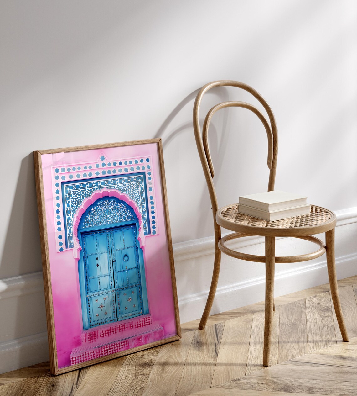 Chefchaouen Morocco Architecture Illustration Wall Art - Image 3