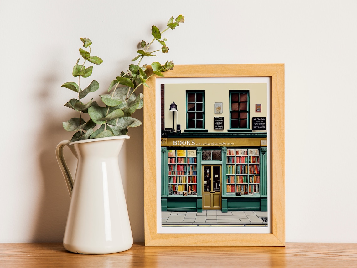 New York Bookshop Art Print, Reading Room Decor - Image 2