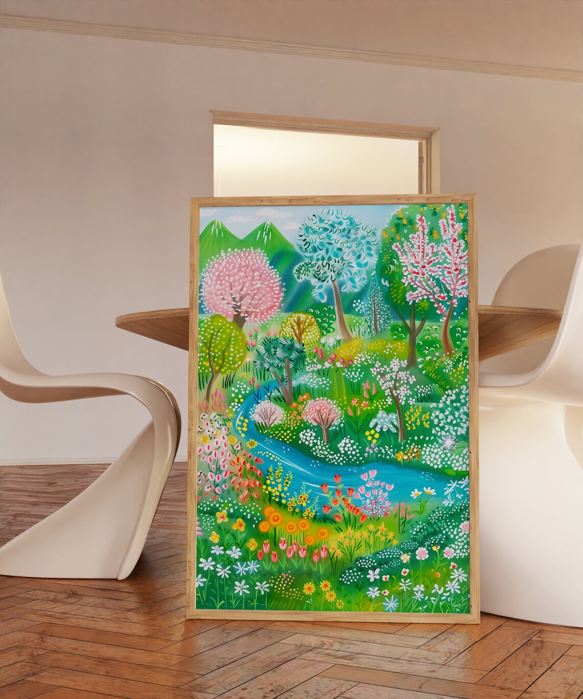 Joy Of Spring Floral Illustration, Farmhouse Art Print - Image 3