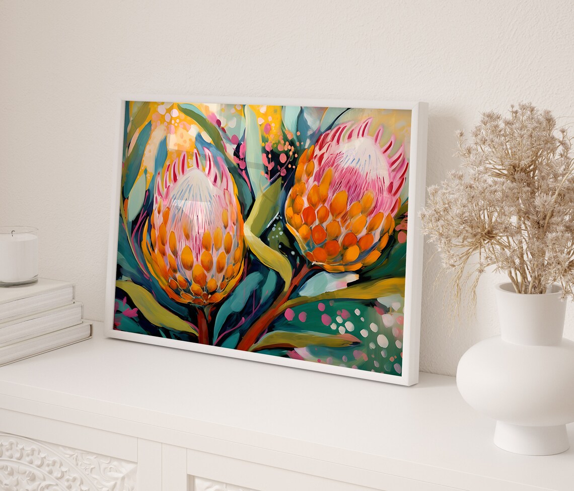 Banksia Black Magic Botanical Abstract Art Print - Image 2