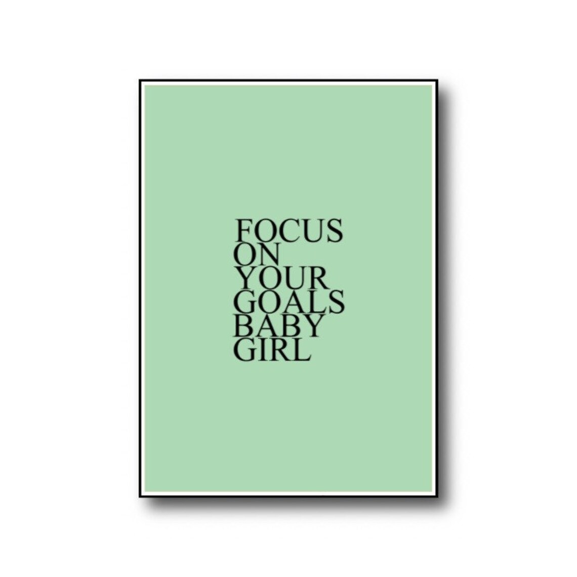 Focus On Your Goals Art Print, Motivational Quote - Image 2