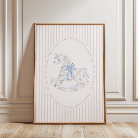 Grandmillennial Nursery Wall Art, Chinoiserie Decor