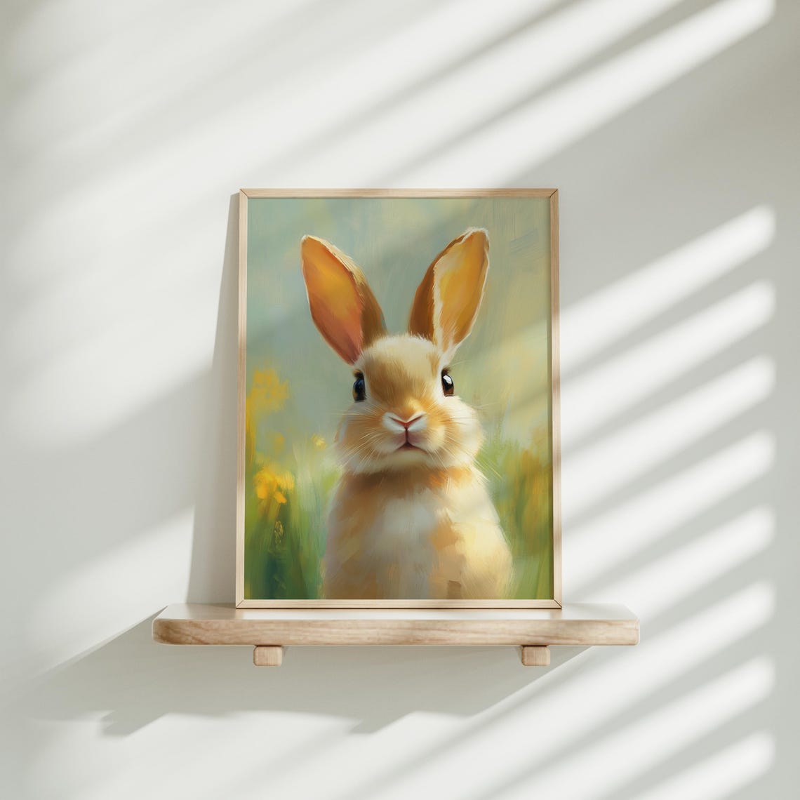 Close Up Portrait Of A Bunny Against A Soft Pastel Background Poster - Image 2