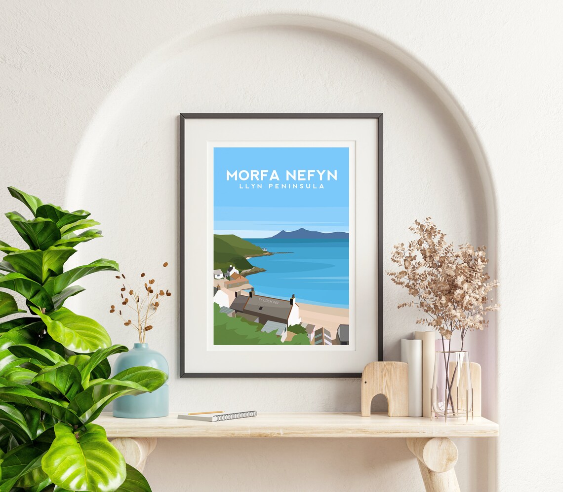 Morfa Nefyn North Wales Travel Poster, Beach View - Image 2