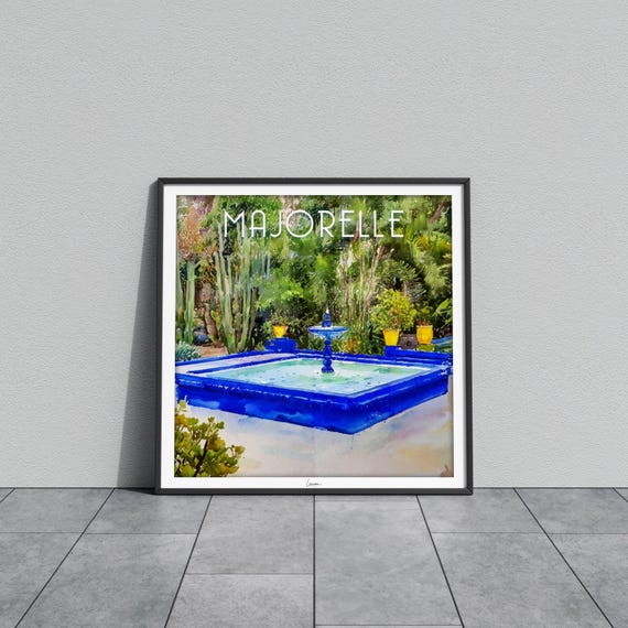 Majorelle Basin Poster I Morocco Marrakech Garden