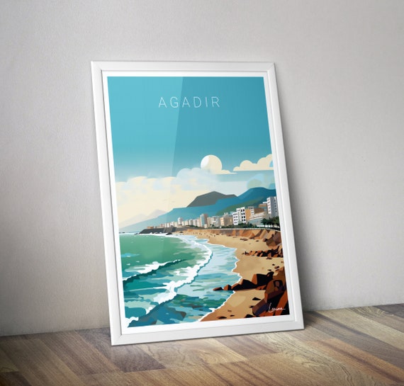 Poster Agadir Morocco I Souk Mosque Kasbah