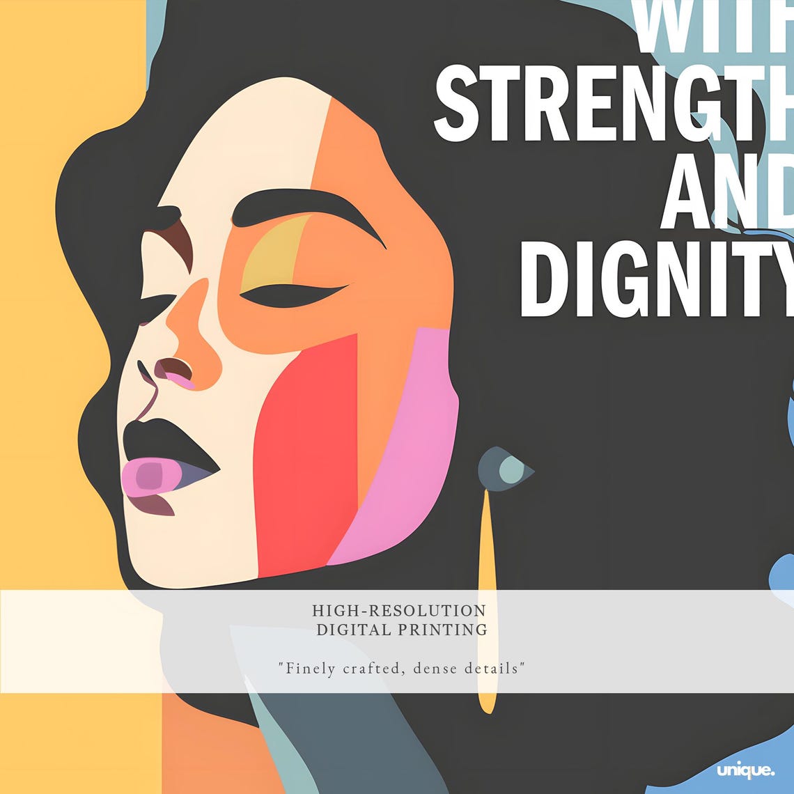 She Is Clothed With Strength and Dignity Proverbs 31 Christian Poster - Image 2