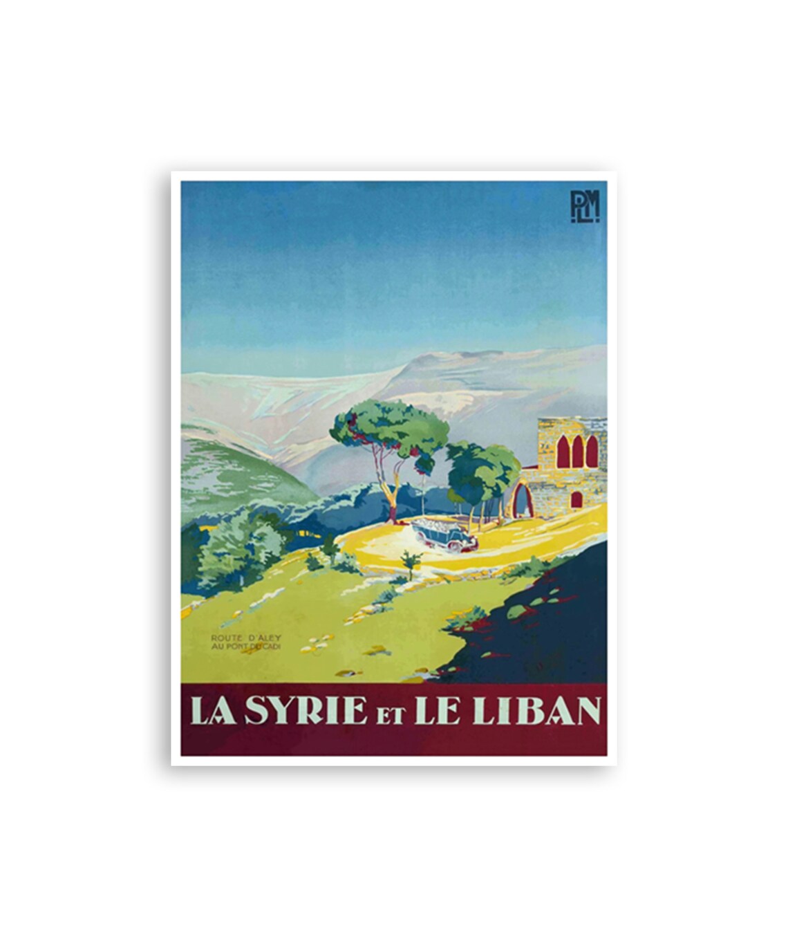 Lebanon Travel Poster, Syria Place Name Print