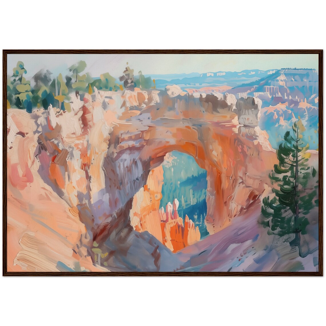 Bryce Canyon National Park Painting, Utah Desert Landscape