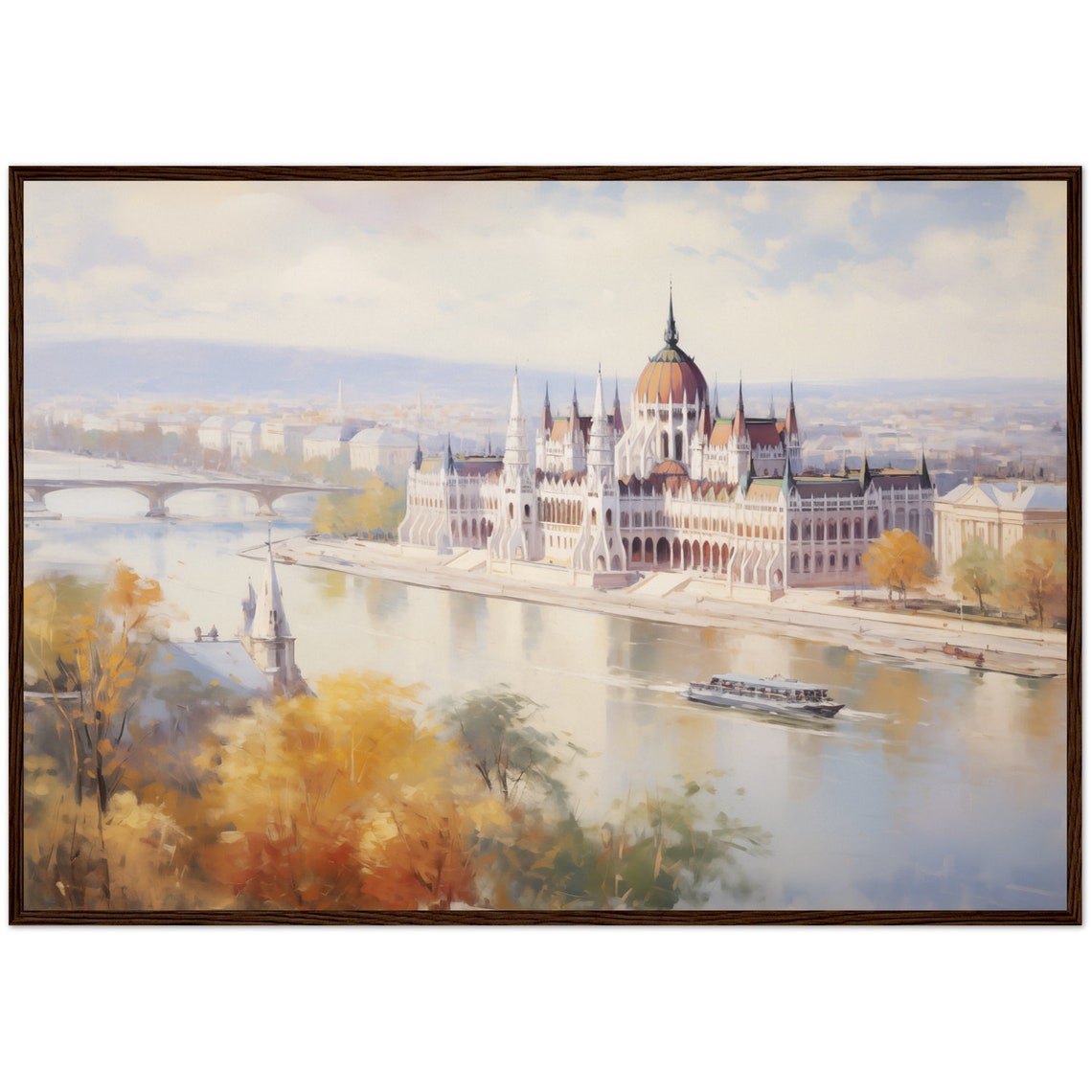 Budapest Oil Painting Hungary Art Print