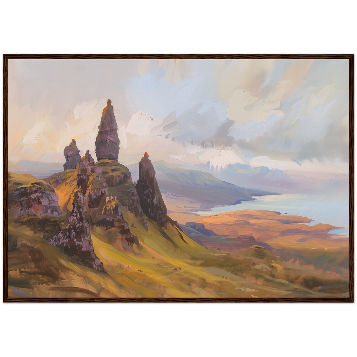Scotland Isle Of Skye Old Man Storr Vintage Travel Poster