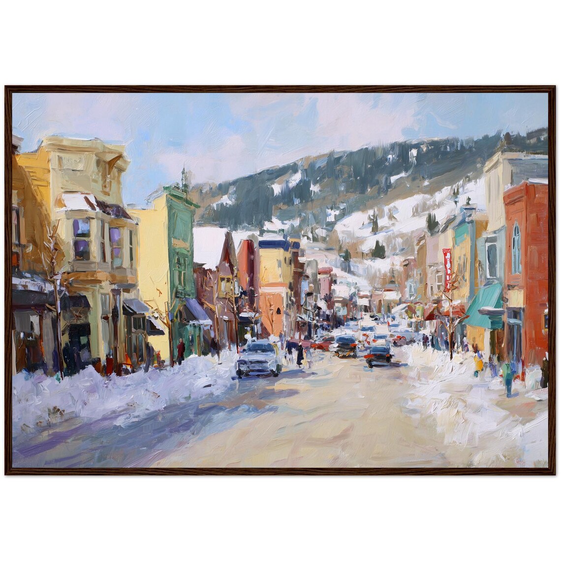 Park City Painting, Ski Town Western Decor Art Print