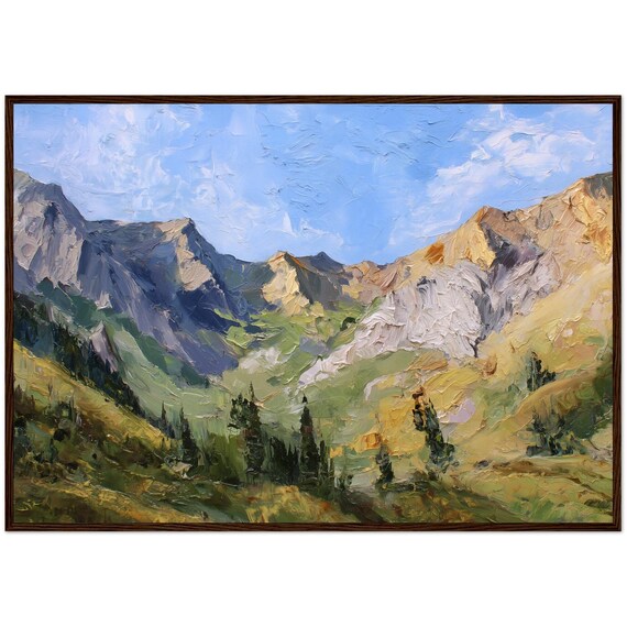 San Juan Mountains Colorado Valley Oil Painting Mountain Art Poster